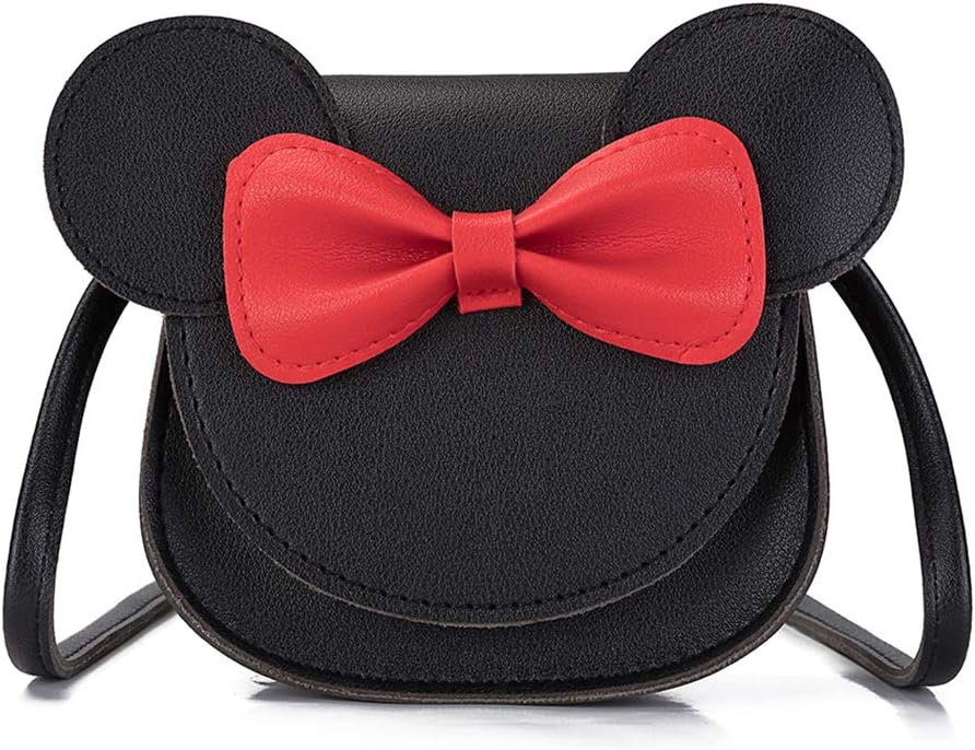 Mini Crossbody Shoulder Bag Coin Purse with Cute Mouse Ear Bowknot