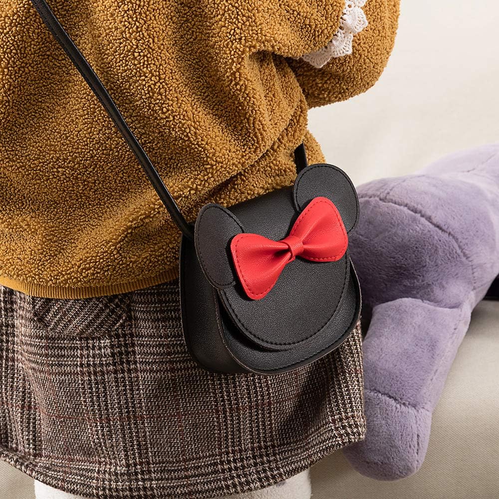 Mini Crossbody Shoulder Bag Coin Purse with Cute Mouse Ear Bowknot