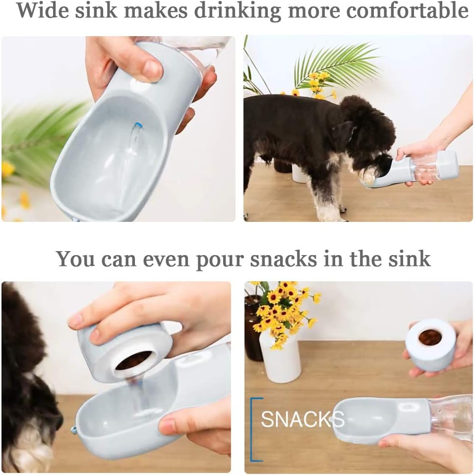 Multifunctional and Portable Dog Travel Water Dispenser with Food Container