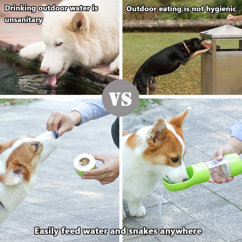 Multifunctional and Portable Dog Travel Water Dispenser with Food Container