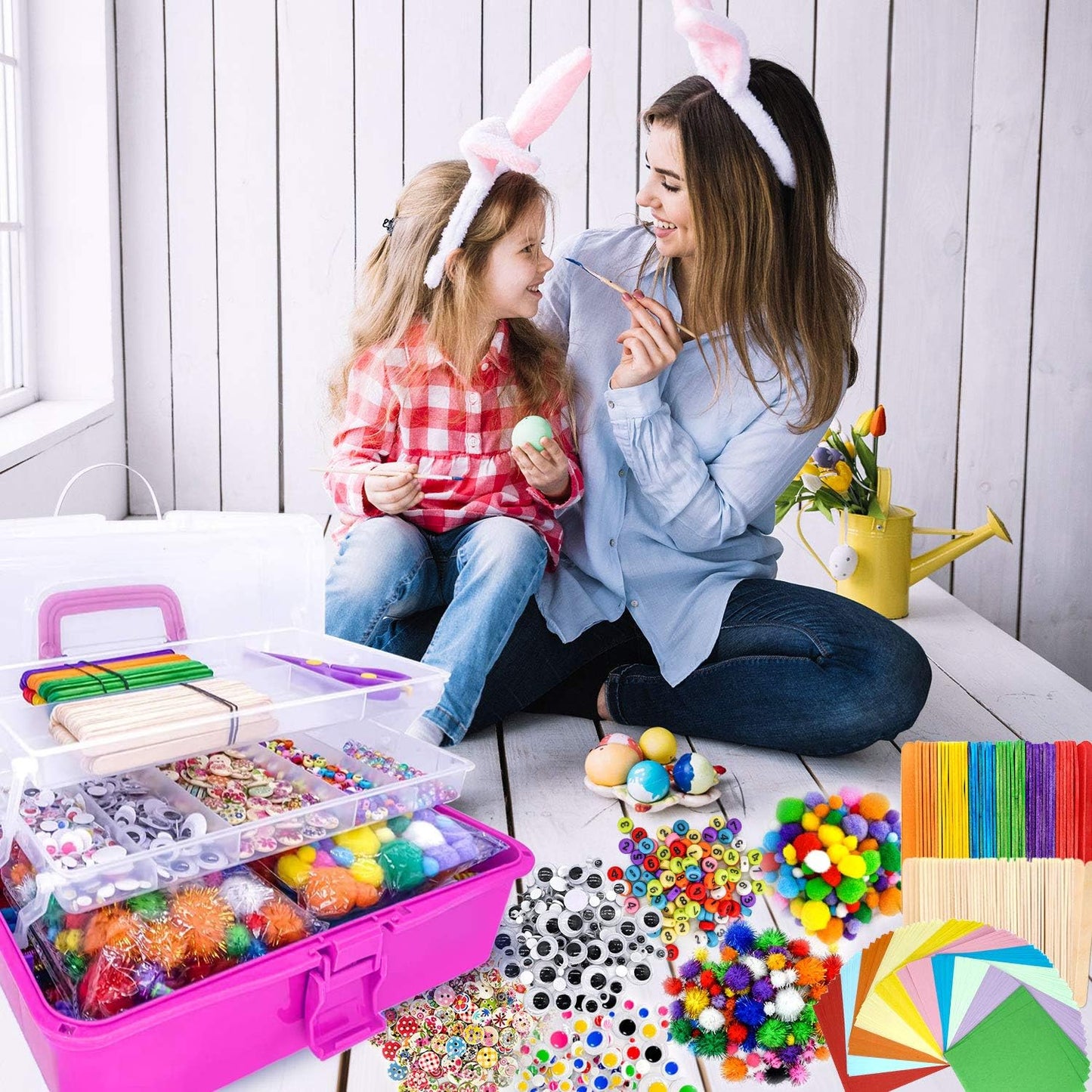 1405 Pcs Art and Craft Supplies for Kids, Toddler DIY Craft Art Supply Set