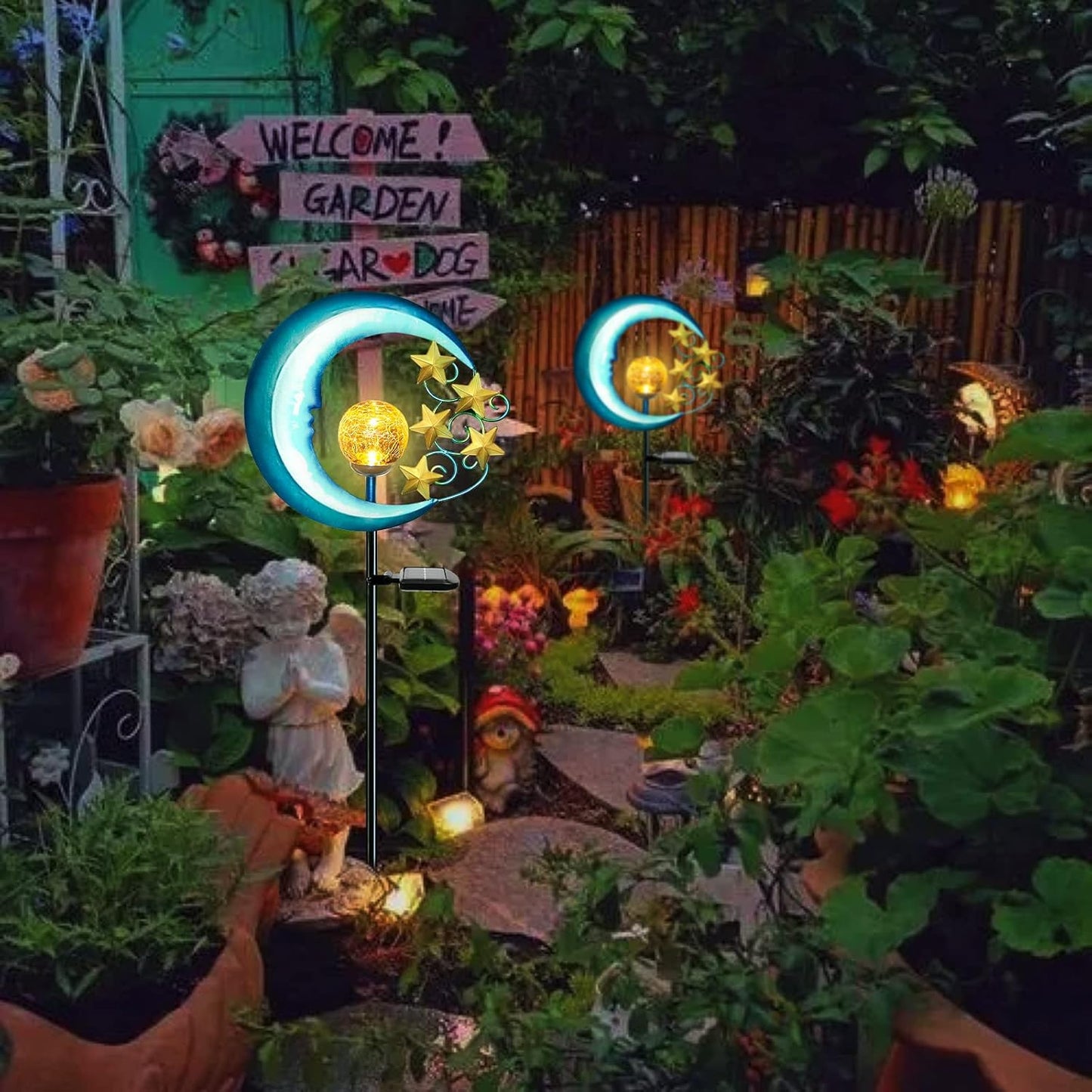 Solar Powered Pathway Lights Outdoor Decorative Lights Waterproof