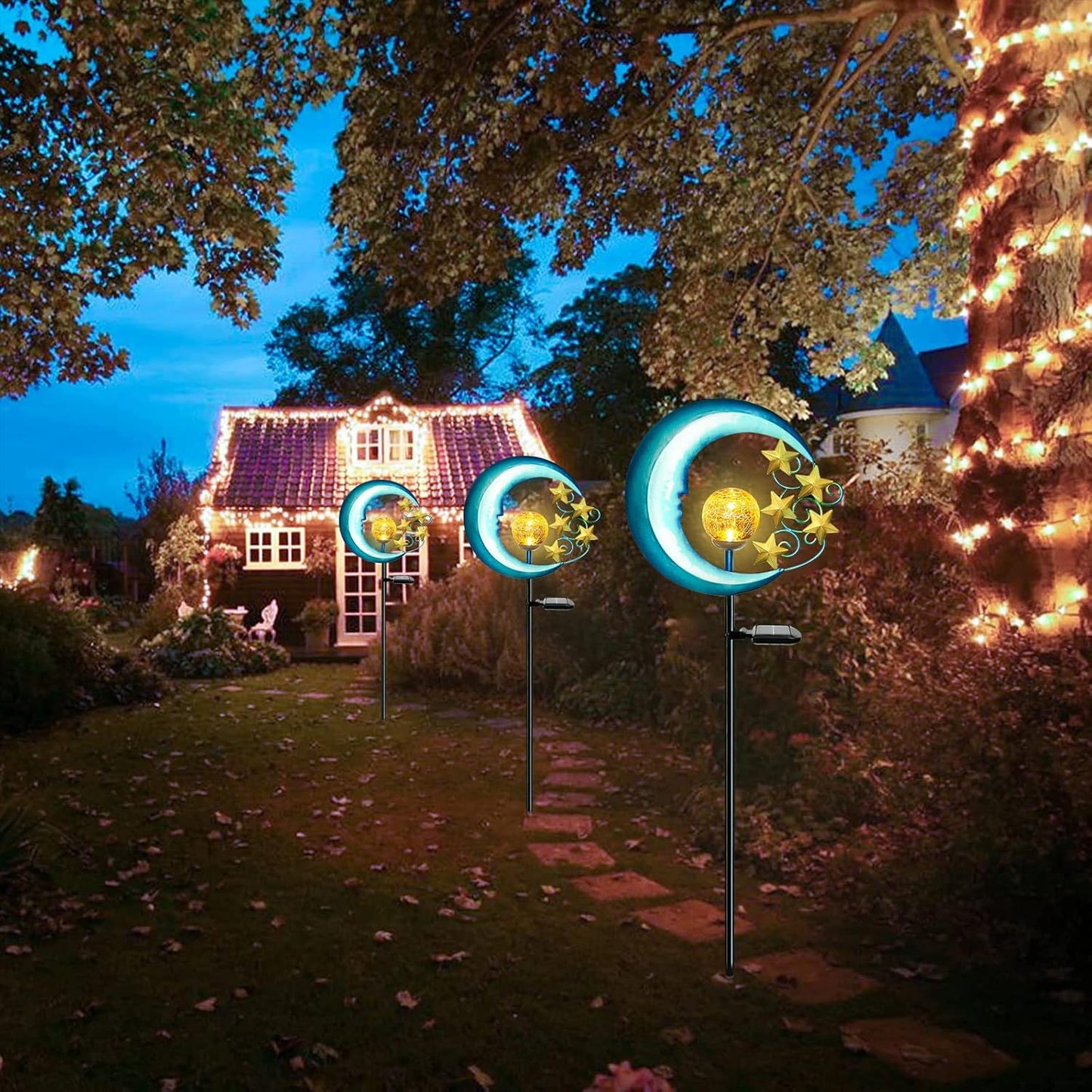 Solar Powered Pathway Lights Outdoor Decorative Lights Waterproof