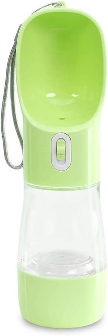 Dog Water Bottle for Walking, Multifunctional and Portable Dog Travel Water Dispenser with Food Container