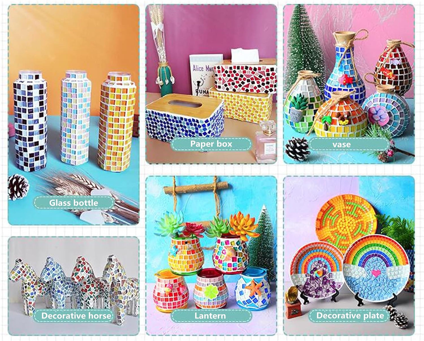 500g Glue Down Irregular Tiny Mosaic Tile Hobbies Children Handmade Crystal Craft