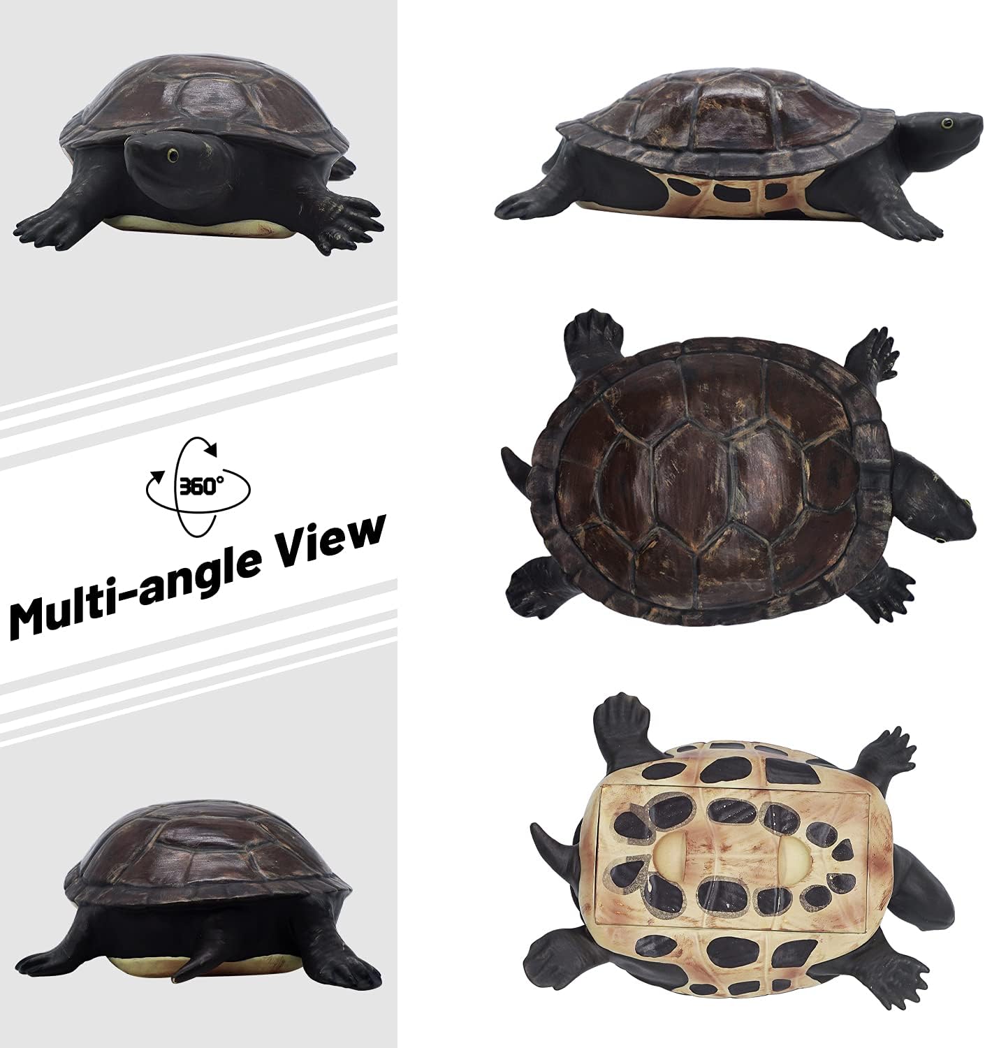 Key Hider Turtle Shape Garden Decoration Safe Holder (3.8×5.7×1.6 inchs)