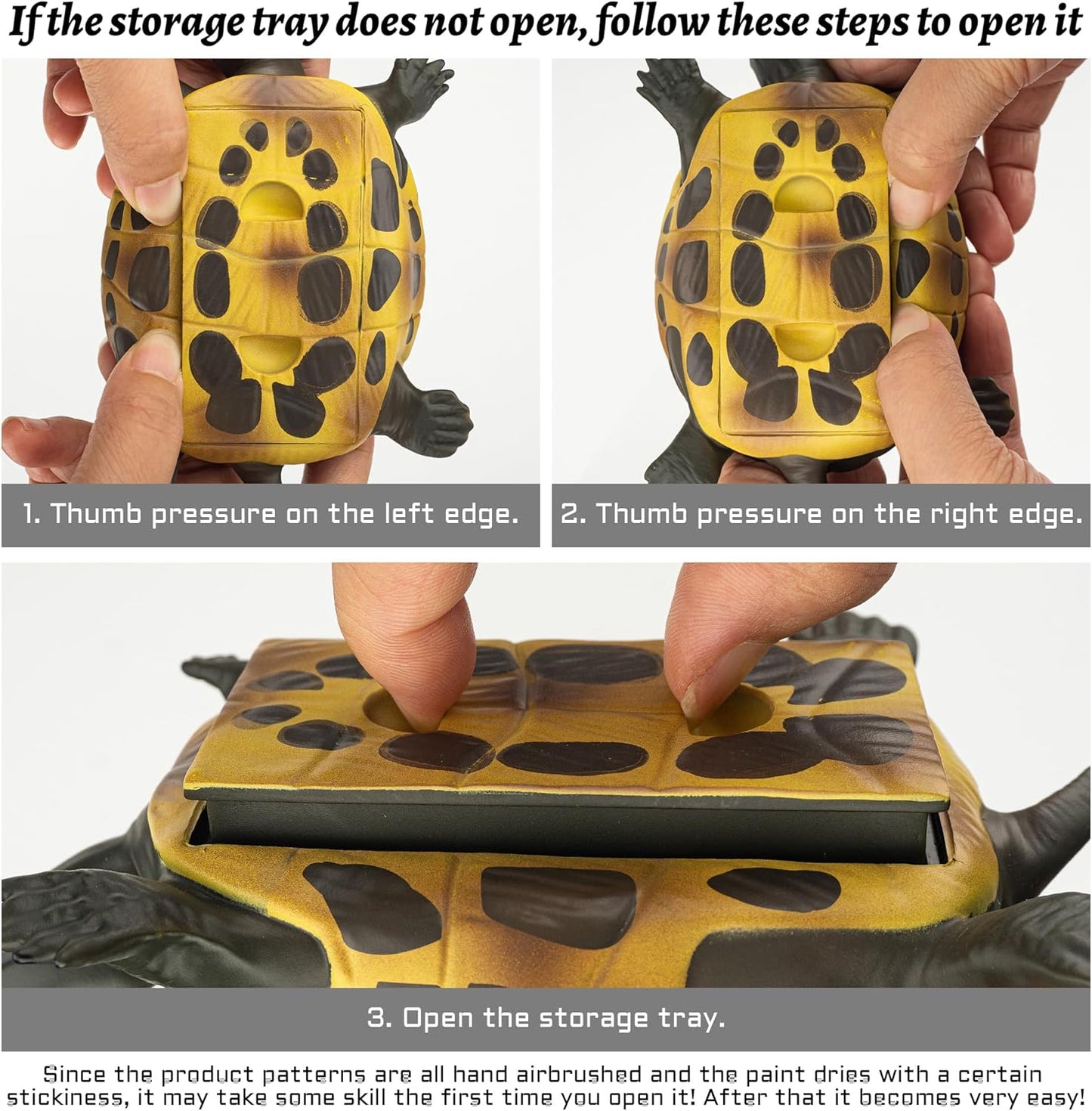 Key Hider Turtle Shape Garden Decoration Safe Holder (3.8×5.7×1.6 inchs)
