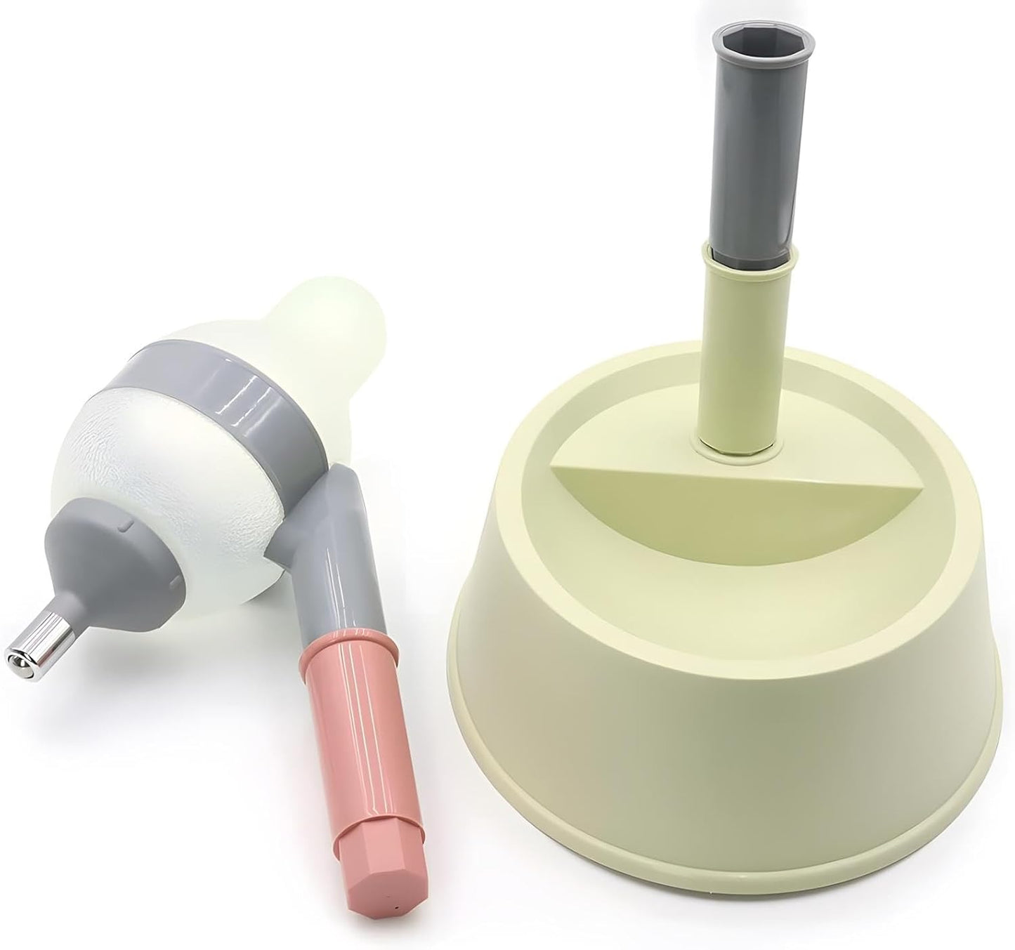 Pet Standing Water Dispenser Cat Dog with Detachable Pole Automatically Feeding Water (Green-Grey)