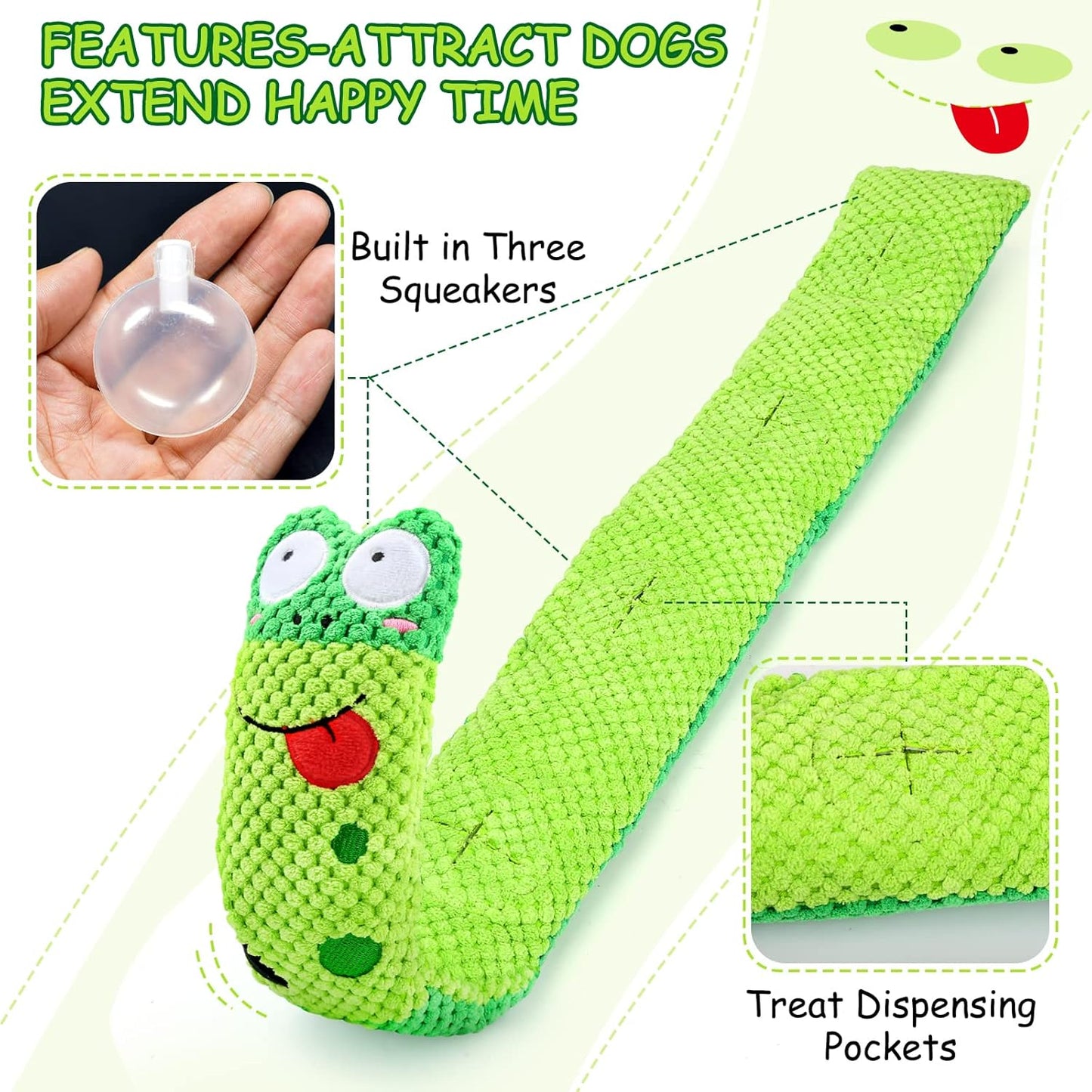 Squeak Dog Toys Stress Release Game for Boredom, Dog Puzzle Toy