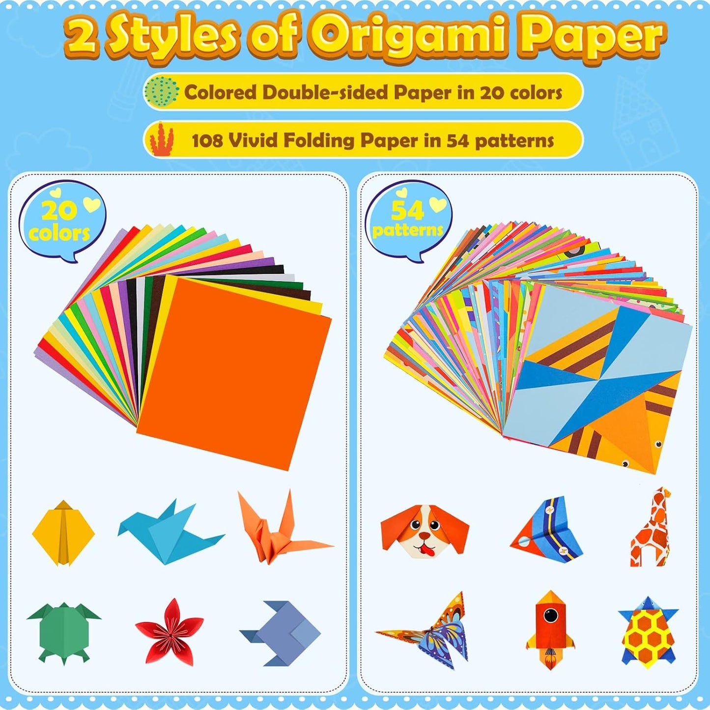 308PCS Kids Craft Paper Kit with Instructional Book