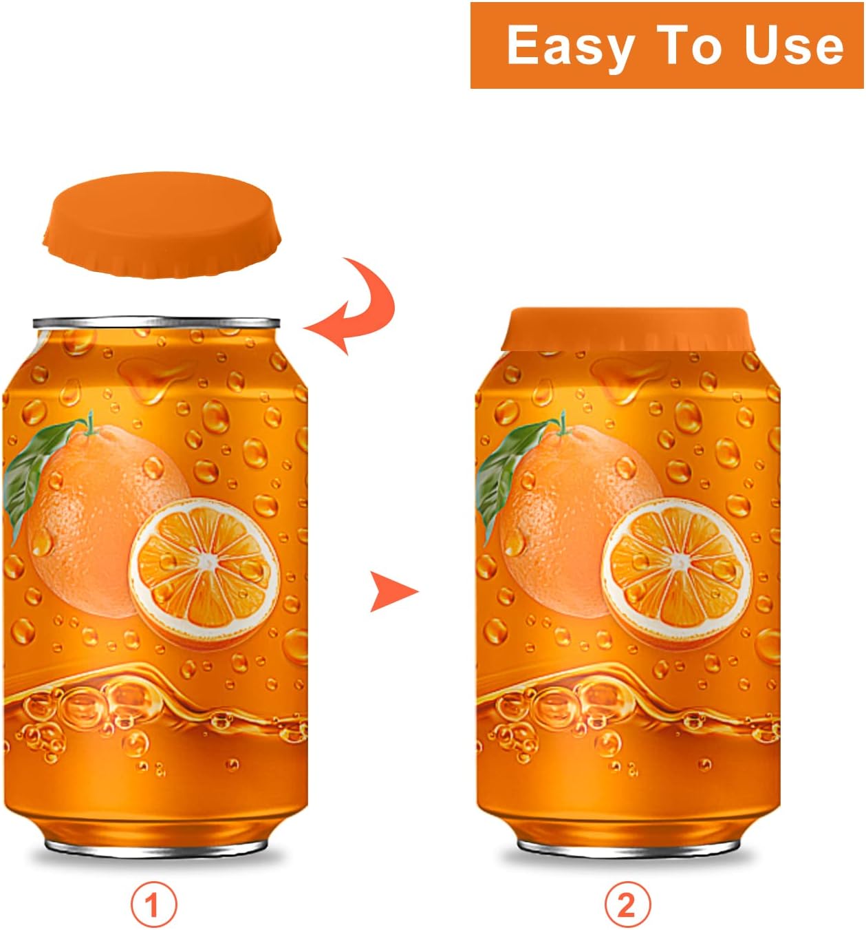 Silicone Soda Can Lids,Silicone Can Cover 6 Pack