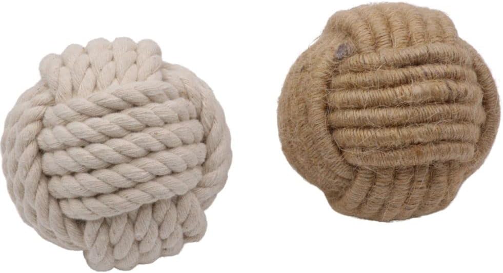 Set of 8 Jute Rope Balls Natual Color Nautical Decorations