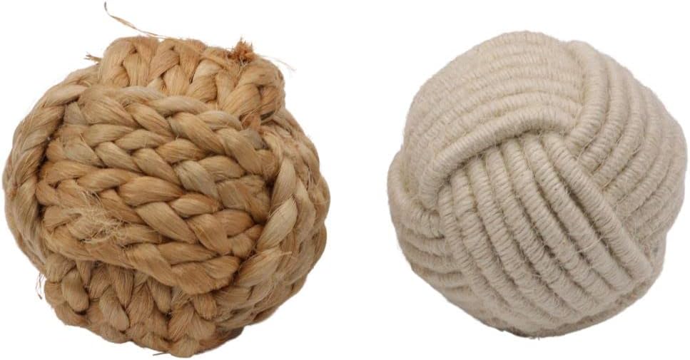 Set of 8 Jute Rope Balls Natual Color Nautical Decorations