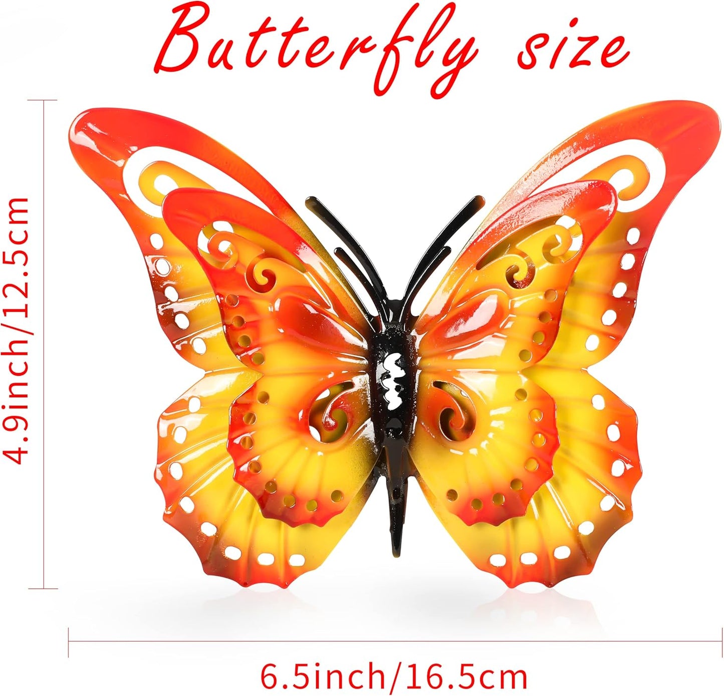 Metal Butterfly Wall Decor 3D Butterflies Wall Art Hanging Sculpture