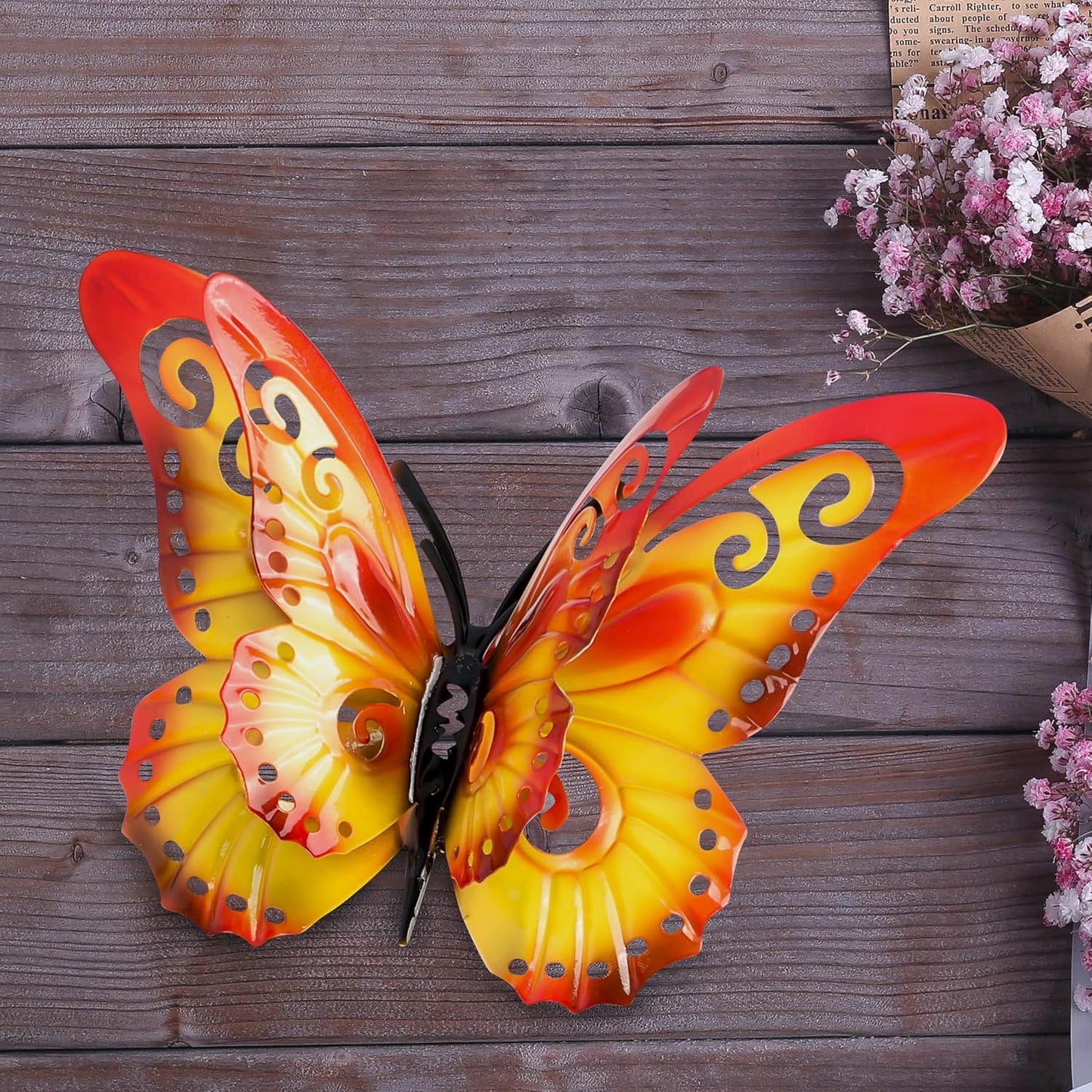 Metal Butterfly Wall Decor 3D Butterflies Wall Art Hanging Sculpture