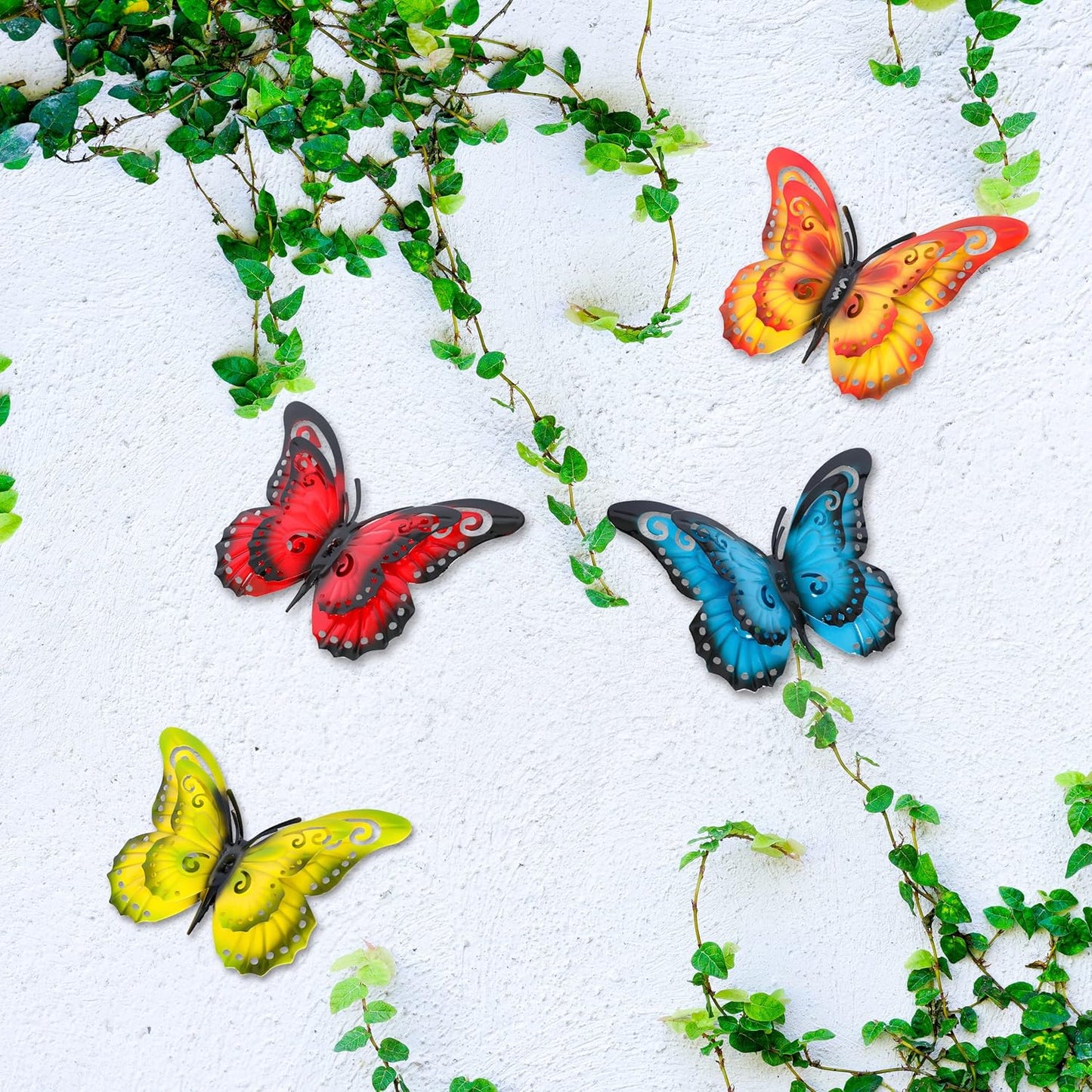Metal Butterfly Wall Decor 3D Butterflies Wall Art Hanging Sculpture