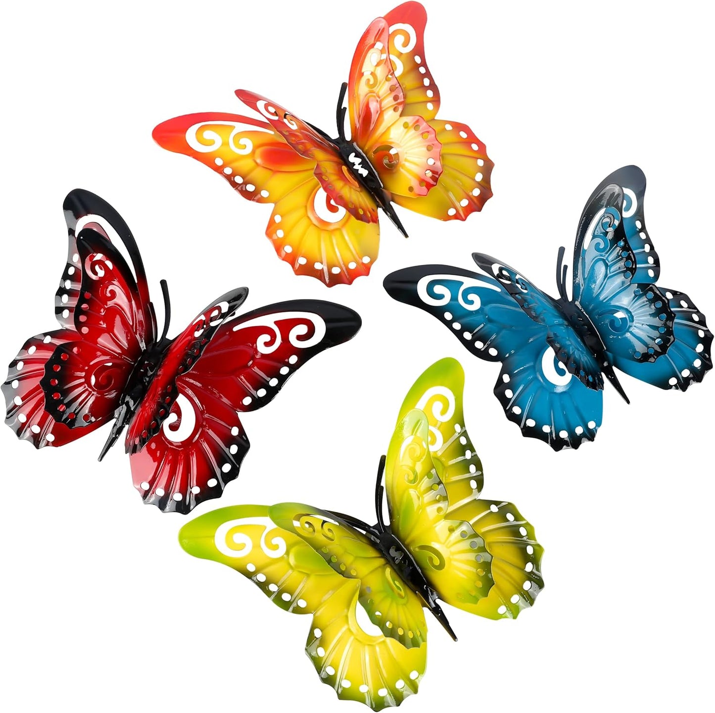 Metal Butterfly Wall Decor 3D Butterflies Wall Art Hanging Sculpture