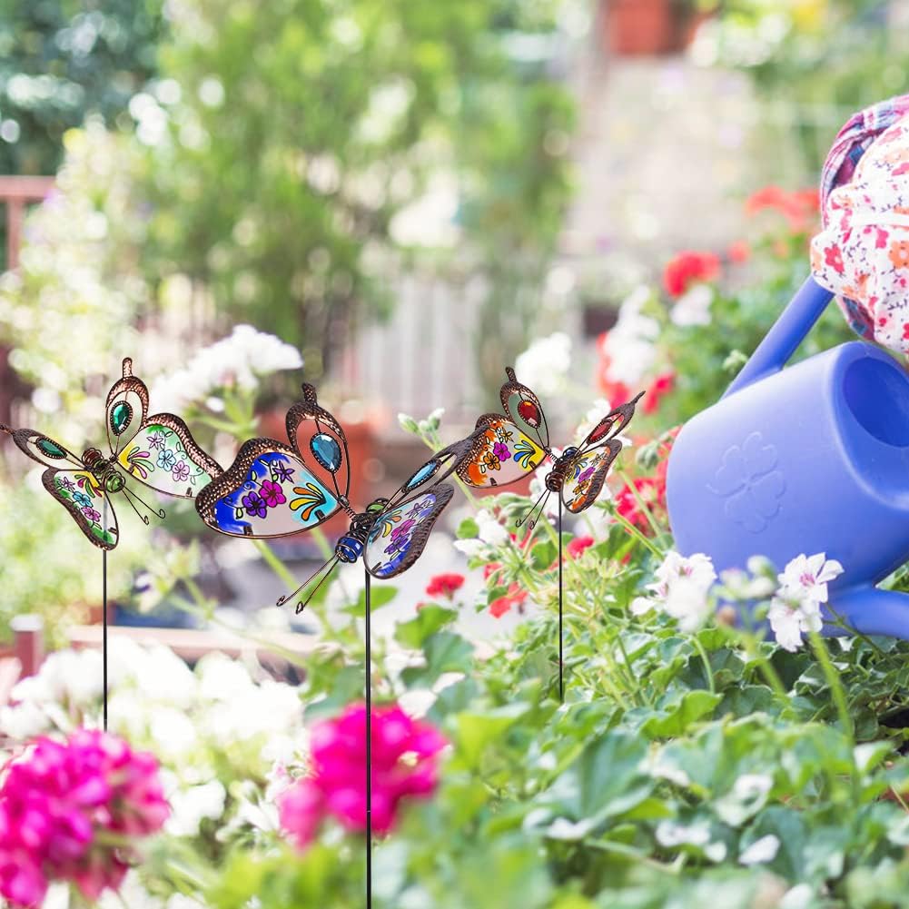 3 Pack Butterfly Decorative Garden Stakes,Outdoor Decorations