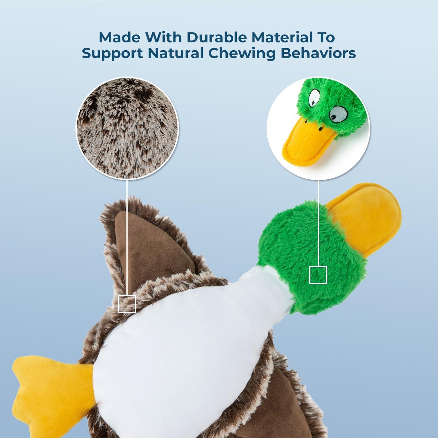 Interactive Mallard Mates Dog Toy with Crinkle and Squeaky Enrichment