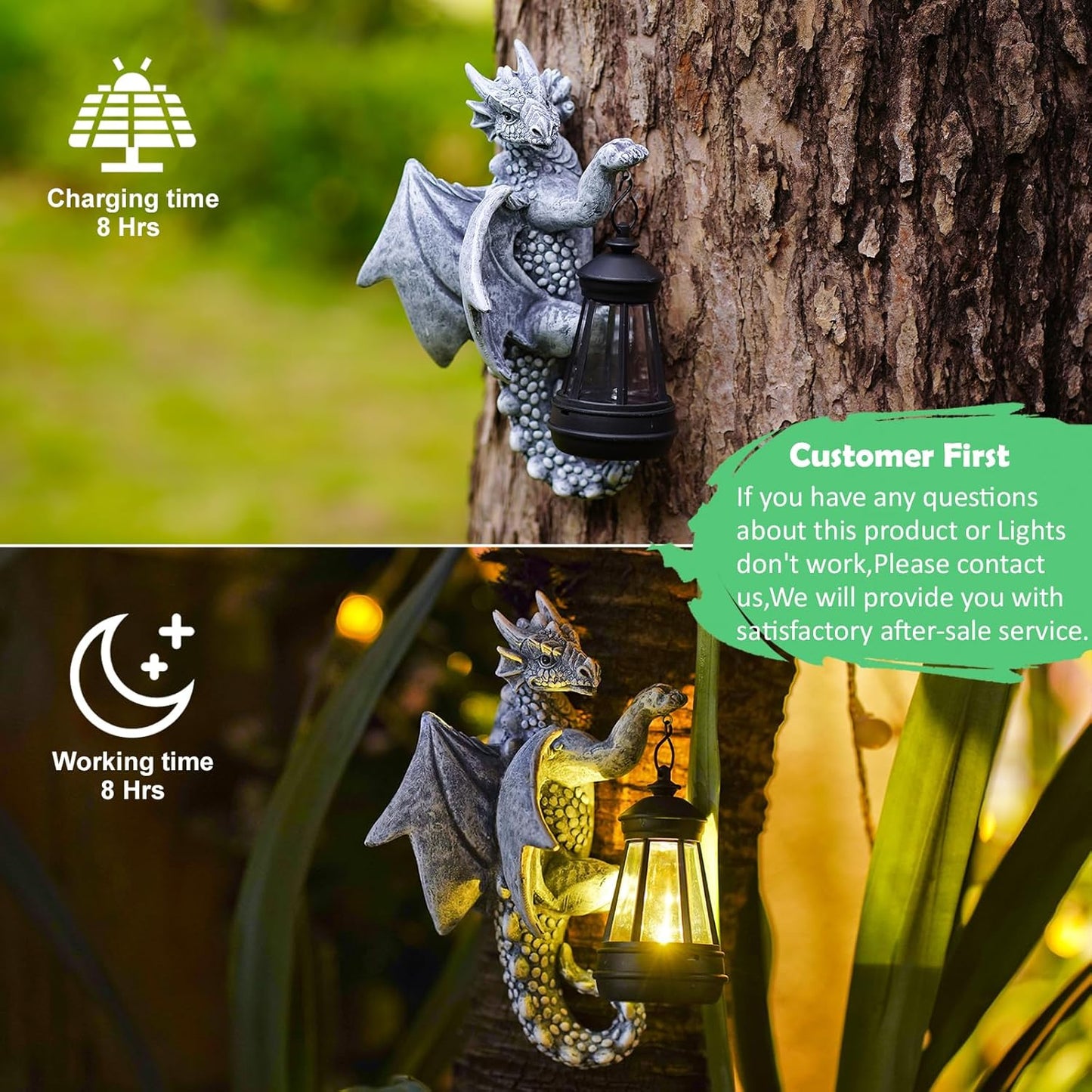 9.3 Inch Resin Statue for Outside Balcony Garden Decoration