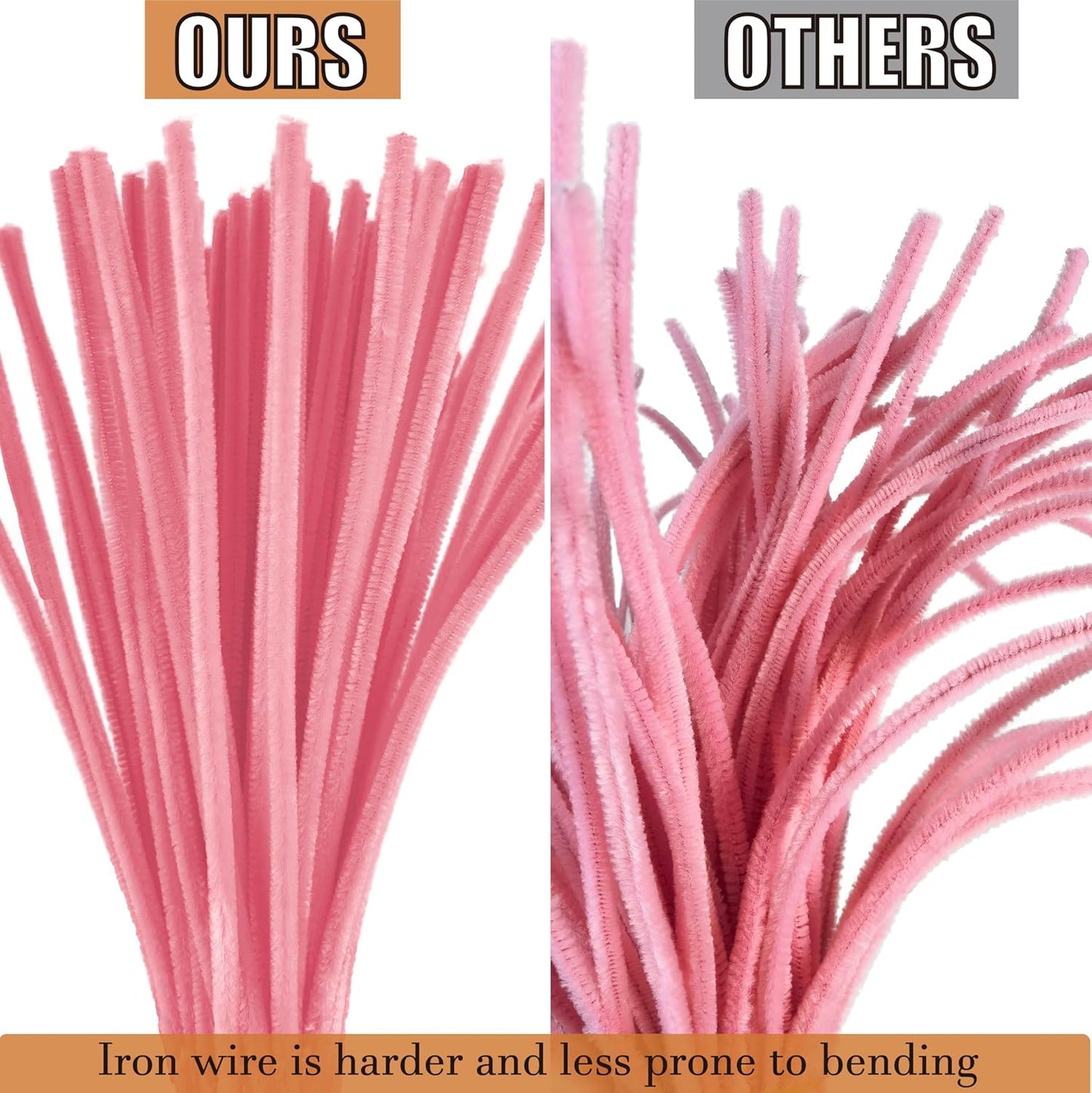 20Colors Pipe Cleaners Craft Chenille Stems DIY Art Supplies Colorful Thick Fluffy Fuzzy Wire