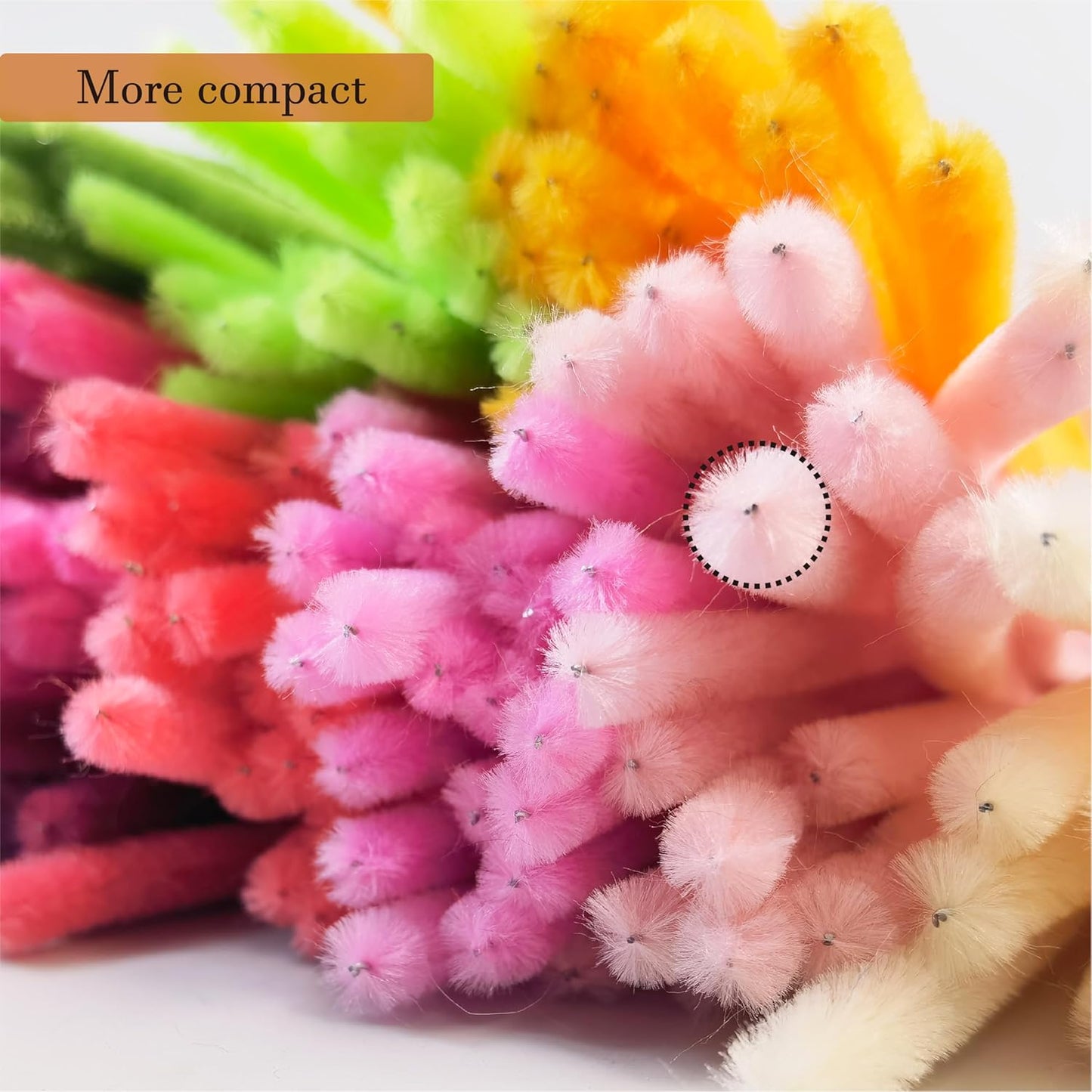20Colors Pipe Cleaners Craft Chenille Stems DIY Art Supplies Colorful Thick Fluffy Fuzzy Wire