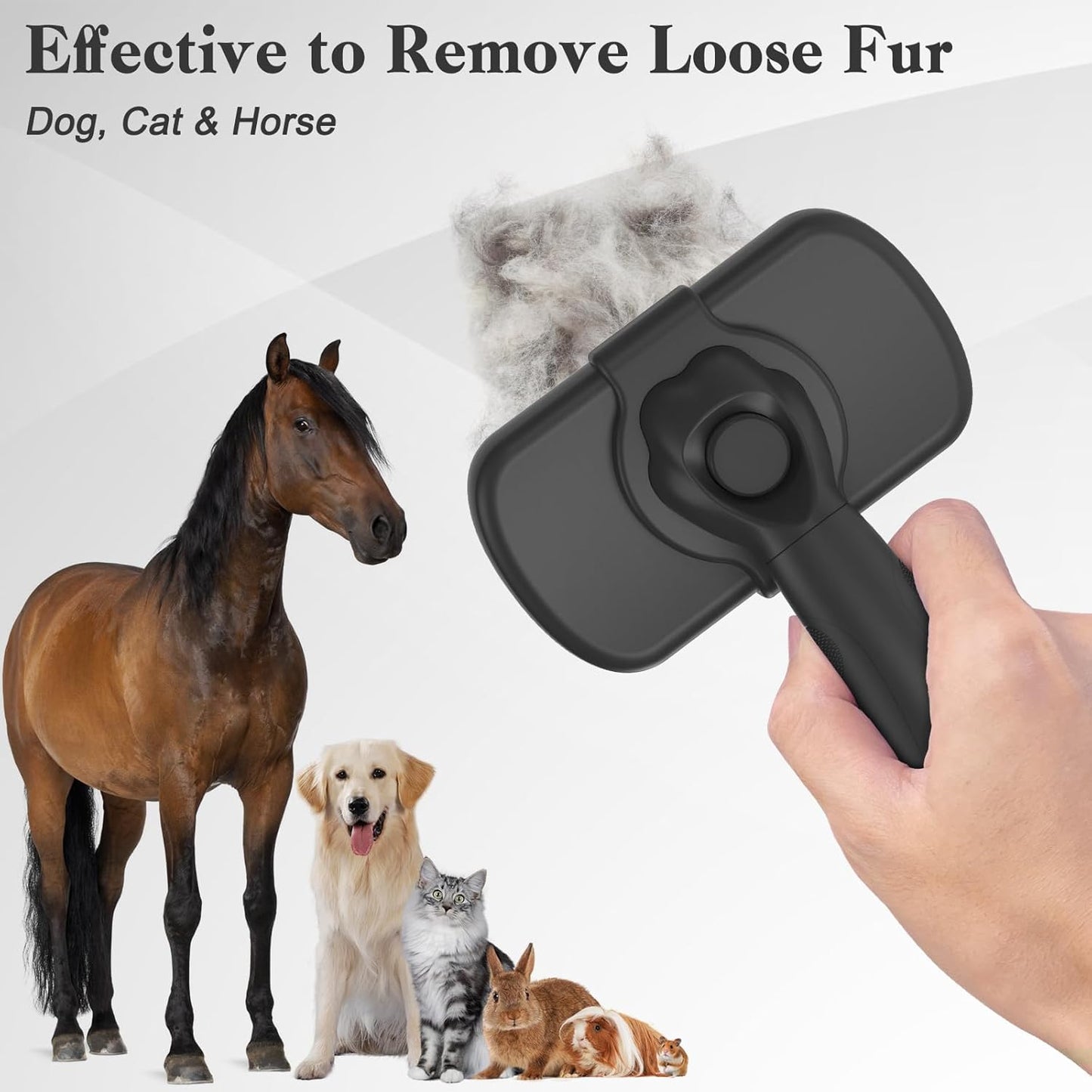 Self Cleaning Shedding Brush - Skin Friendly Grooming Tool for Dogs and Cats