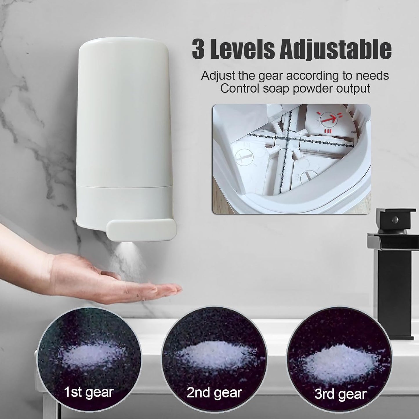 Soap Grinder for Bar Soap Wall-Mounted (One, White, NO SOAP, NO Desiccant)