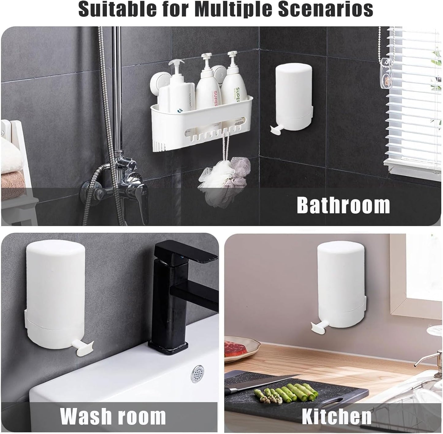 Soap Grinder for Bar Soap Wall-Mounted (One, White, NO SOAP, NO Desiccant)