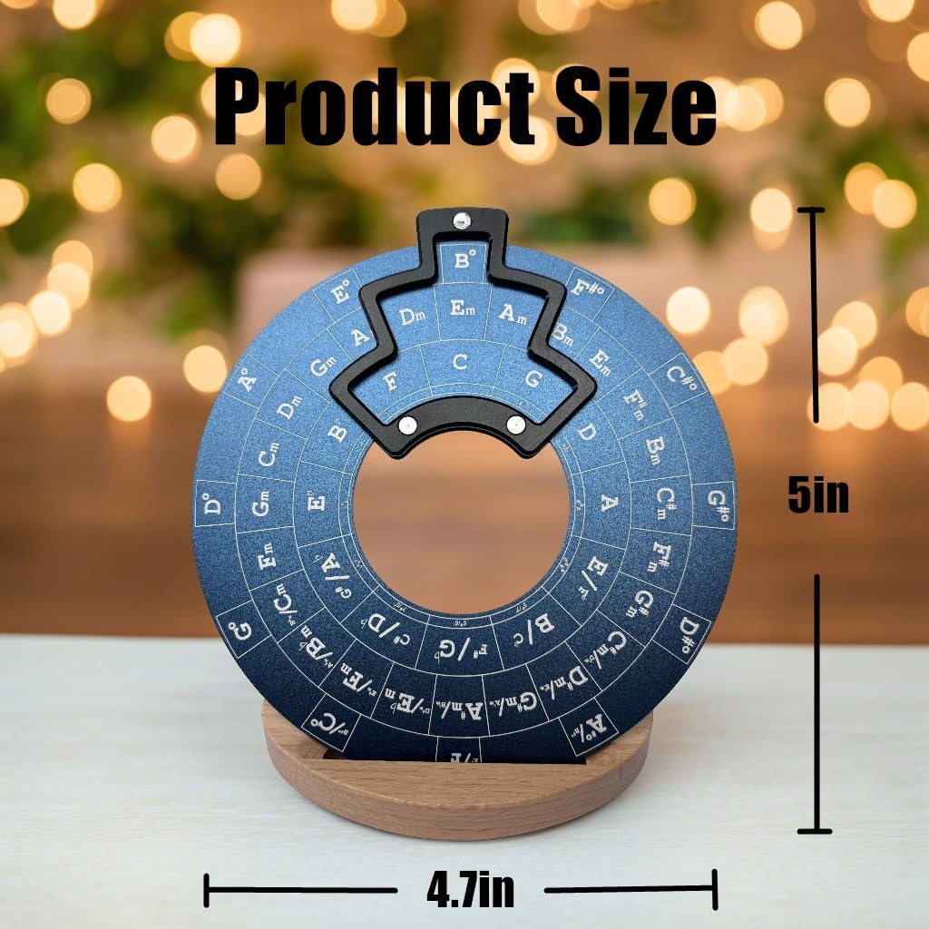 Circle of Fifths Wheel Metal Melody Tool with Guitar Chord