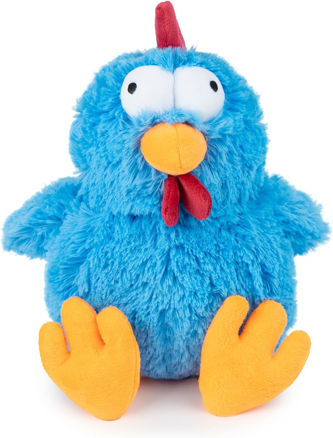 Mrs. Cluck Interactive Squeaky Plush Toy for Small and Medium Breed Puppies