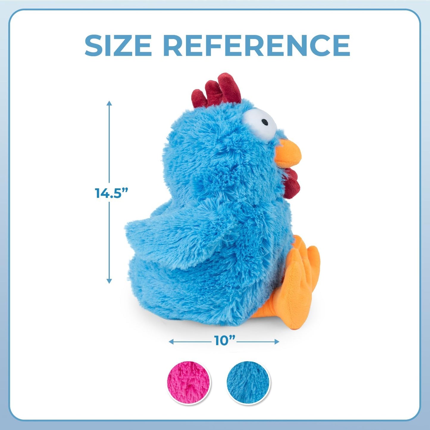 Mrs. Cluck Interactive Squeaky Plush Toy for Small and Medium Breed Puppies