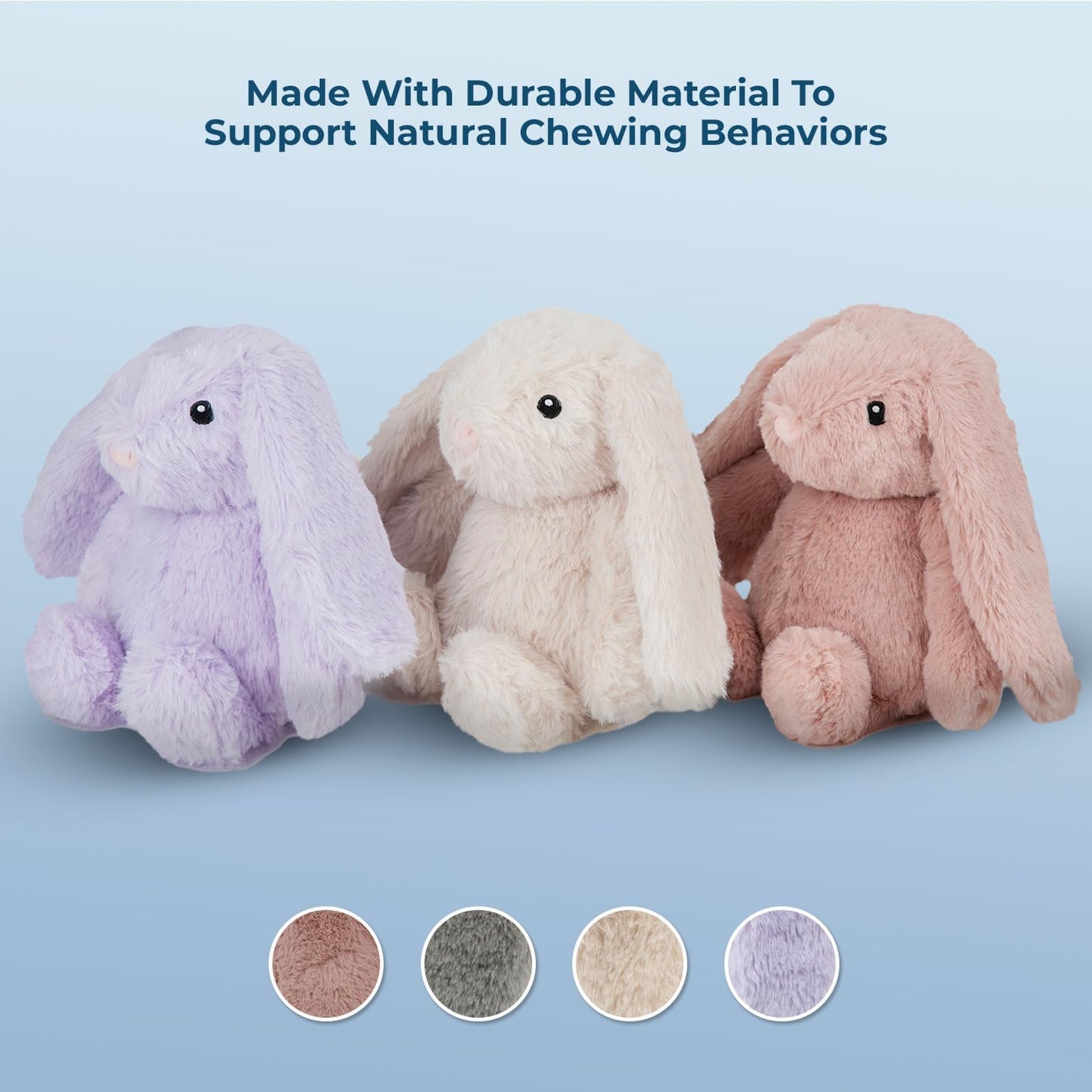 Interactive Bunny Buddy Dog Toy with Crinkle and Squeaky Enrichment