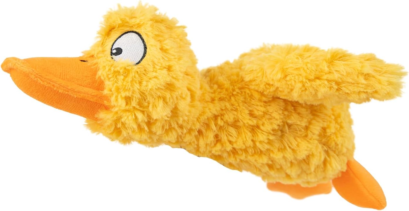 Ducky Doodle Squeaky Crinkle Plush Toy for Small and Medium Breed Puppies
