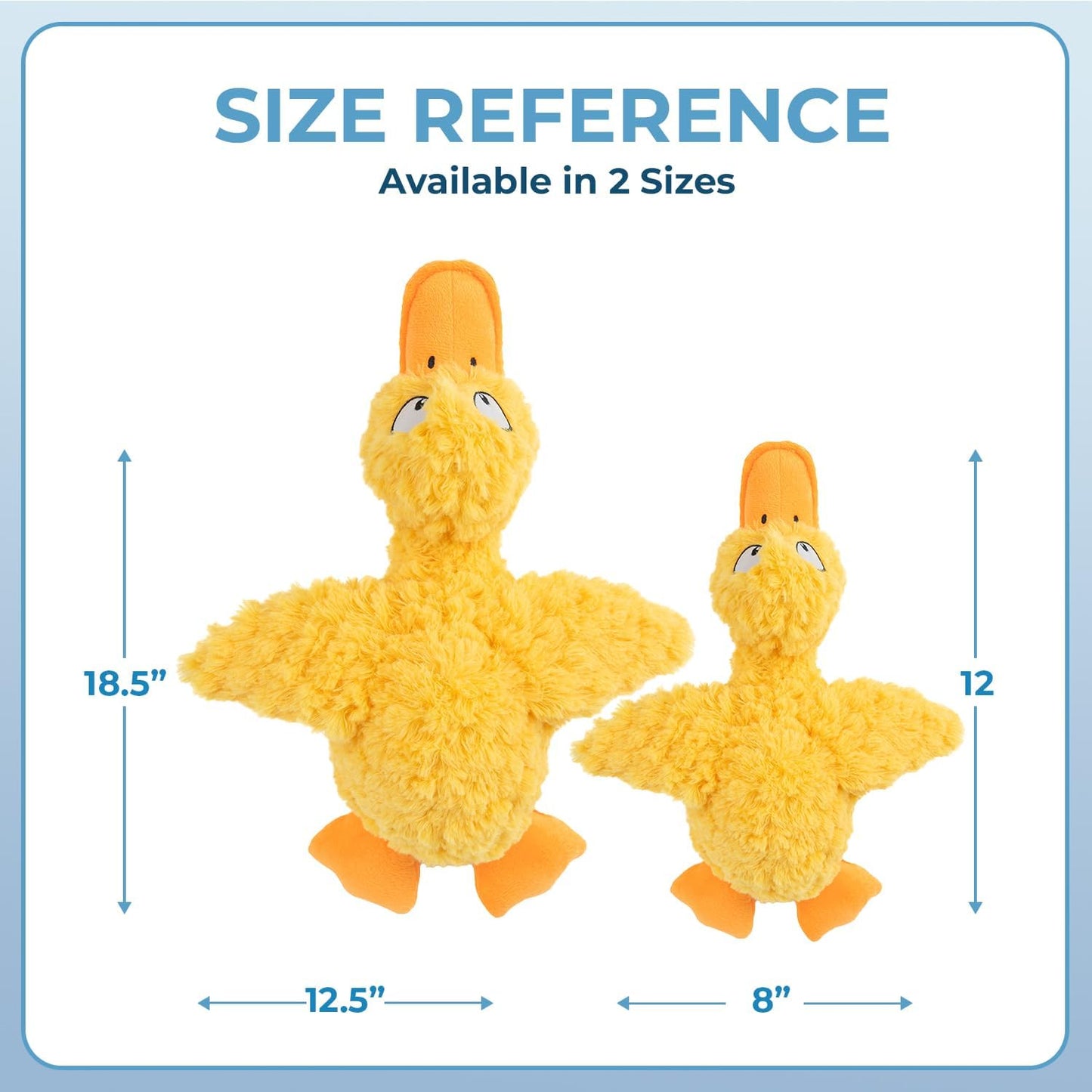 Ducky Doodle Squeaky Crinkle Plush Toy for Small and Medium Breed Puppies