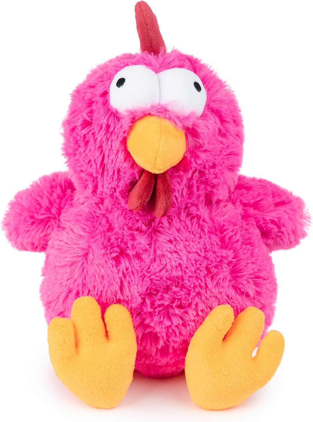 Mrs. Cluck Interactive Squeaky Plush Toy for Small and Medium Breed Puppies