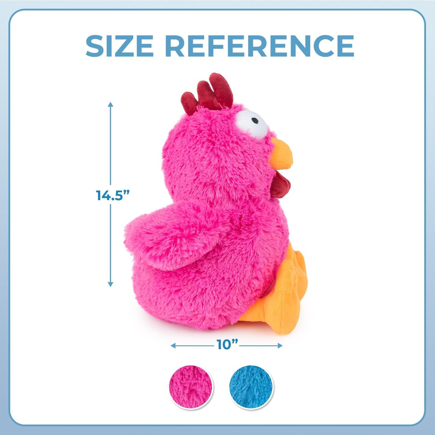 Mrs. Cluck Interactive Squeaky Plush Toy for Small and Medium Breed Puppies