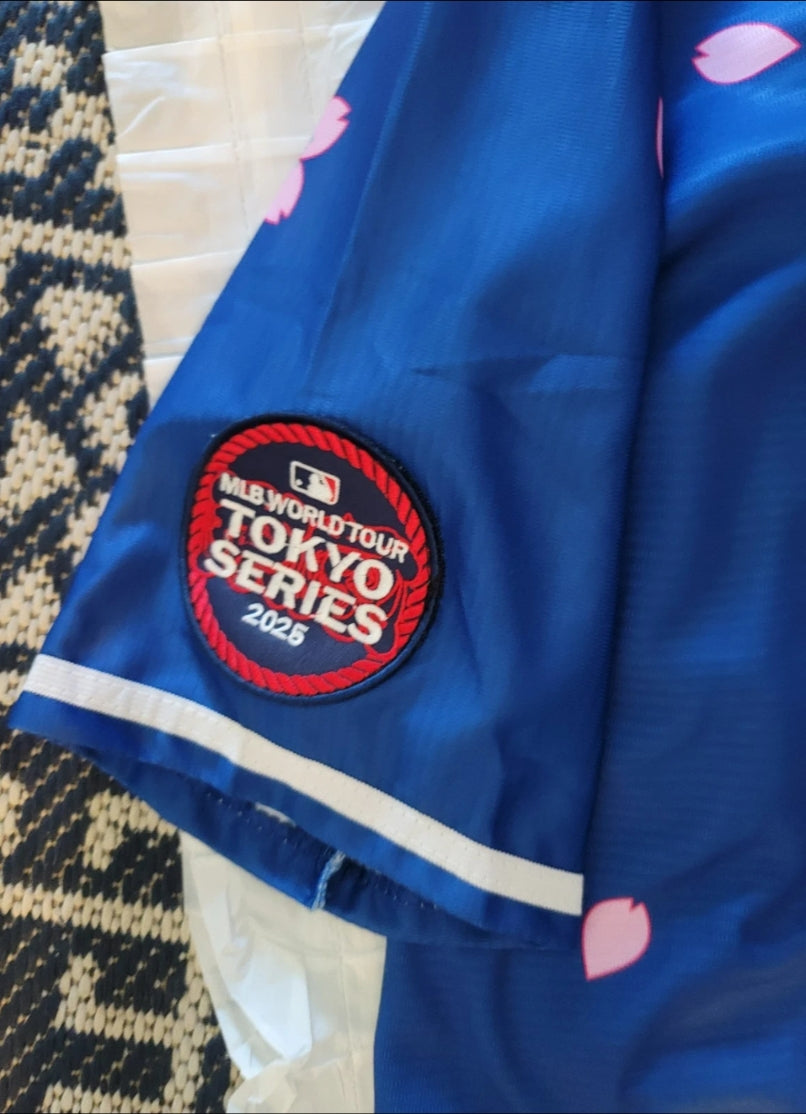 #50 Betts Dodgers 2025 Tokyo Series Stitched Jersey - BLUE - Men