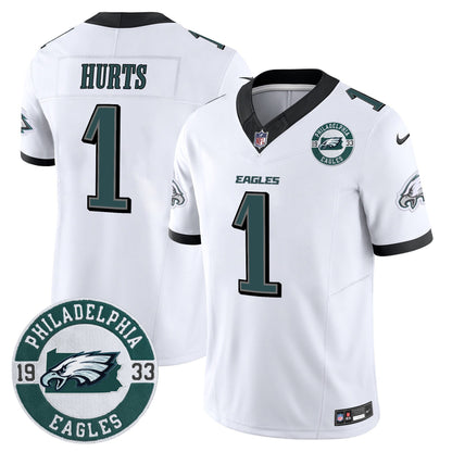 Men’s Philadelphia Eagles 2024 Vapor Limited Jersey – Est. 1933 Patch – All Stitched