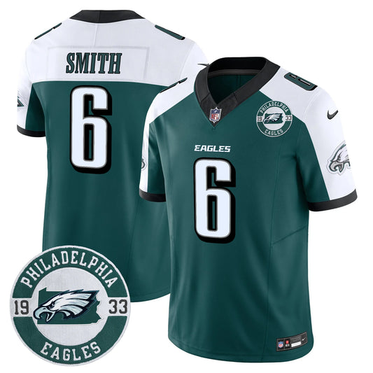 Men’s Philadelphia Eagles 2024 Vapor Limited Jersey – Est. 1933 Patch – All Stitched (DeVonta Smith)
