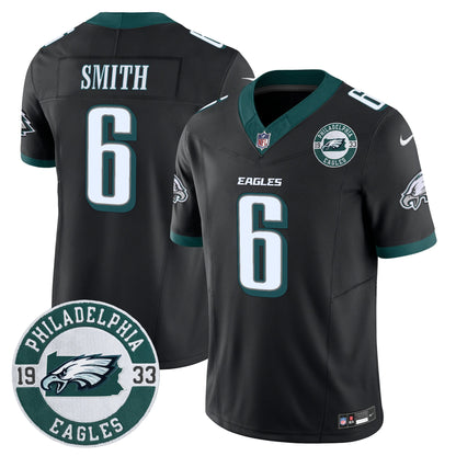 Men’s Philadelphia Eagles 2024 Vapor Limited Jersey – Est. 1933 Patch – All Stitched (DeVonta Smith)