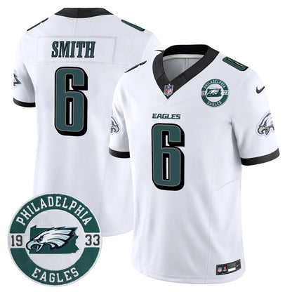 Men’s Philadelphia Eagles 2024 Vapor Limited Jersey – Est. 1933 Patch – All Stitched (DeVonta Smith)