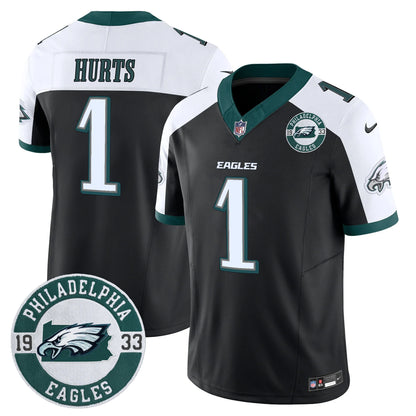 Men’s Philadelphia Eagles 2024 Vapor Limited Jersey – Est. 1933 Patch – All Stitched (Jalen Hurts)