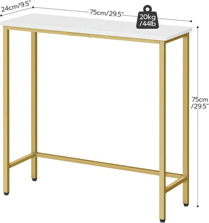 Narrow Console Table, 29.5" Small Entryway Table, Thin Sofa Table, Side Table, Display Table, for Hallway, Bedroom, Living Room, Foyer