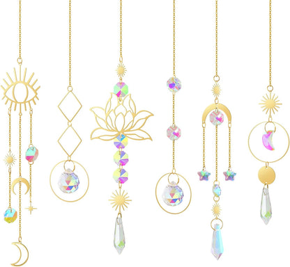 Suncatcher Crystal Hanging Sun Catcher Prism with Chain Pendant Ornament