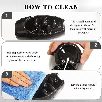Incense Holder Ceramic Incense Burner Waterfall Aromatherapy Ornament Home Decoration
