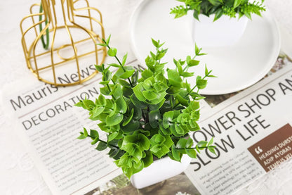 4 Pack Fake Plants Mini Artificial Greenery Potted Plants for Home Decor Indoor Office Table