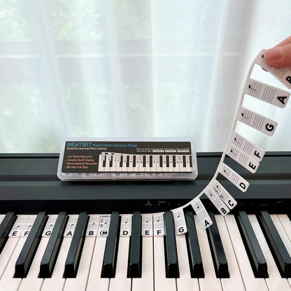 88-Key Full Size, Made of Silicone Removable Piano Keyboard Note Labels