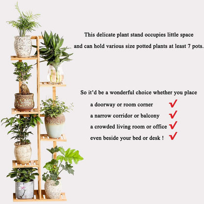 5 Tier 6 Potted Plant Stand Rack Multiple Flower Pot Holder