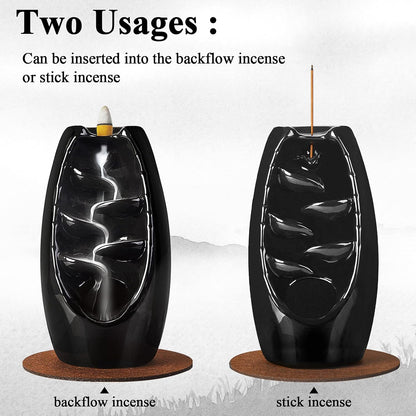 Incense Holder Ceramic Incense Burner Waterfall Aromatherapy Ornament Home Decoration
